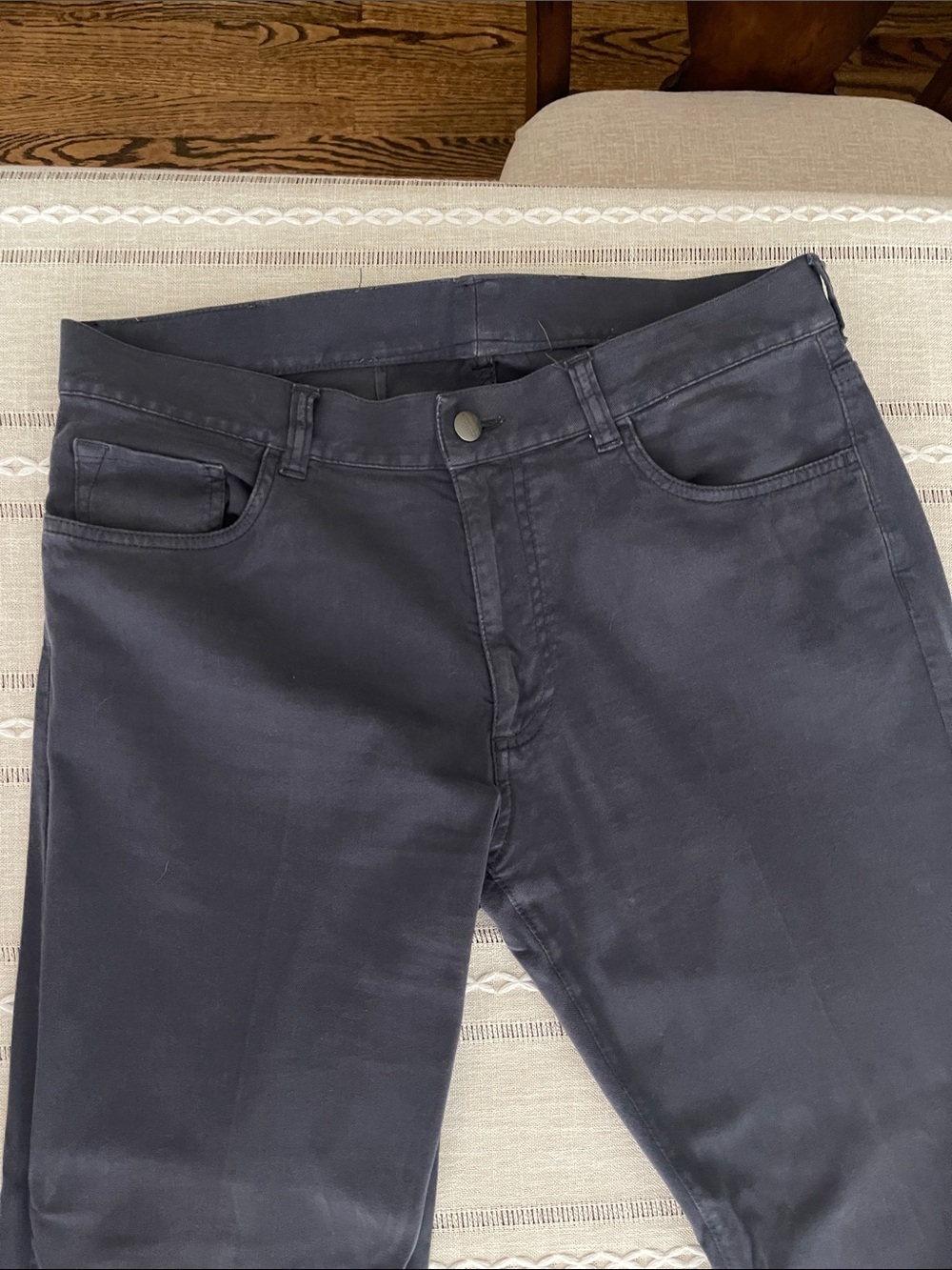 Canali Men's Navy Slim Straight Jeans
